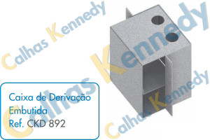 Acessórios para Calhas de Piso Duto BS - Caixa de Derivação Embutida