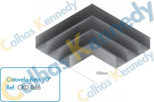 Acessórios para Calhas de Piso Duto BS - Cotovelo Reto 90