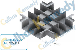 Acessórios para Calhas de Piso Duto BS - Cruzeta  Reta 90