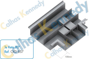 Acessórios para Calhas de Piso Duto BS - Tê  Reto 90